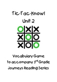 Journeys Third Grade Tic Tac Know! Vocabulary Unit 2