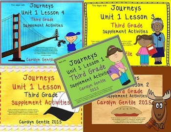 Journeys Third Grade Unit 1 Bundle 2012, 2014, 2017 by Carolyn's Classroom