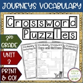 Journeys 3rd Grade: Unit 3 Vocabulary Crossword Puzzles