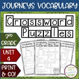 Journeys 3rd Grade: Unit 4 Vocabulary Crossword Puzzles