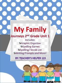 Preview of Journeys Unit 1 2nd Grade 'My Family' Activity Bundle