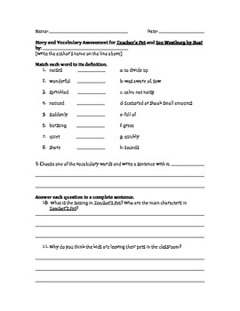 Journeys Unit 1 Lesson 5 Written Response Test by The Primary Journey