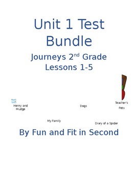 Preview of Journeys Unit 1 Assessment Bundle