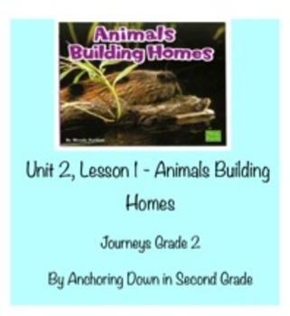 Preview of Journeys Unit 2, Lesson 6 Animals Building Homes Smartboard Activity