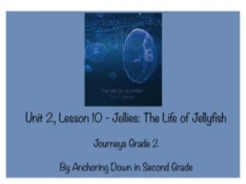 Preview of Journeys Unit 2, Lesson 10 Jellies: The Life of a Jellyfish Smartboard Activity