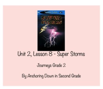 Preview of Journeys Unit 2, Lesson 8 Super Storms Smartboard Interactive Activity