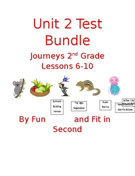 Preview of Journeys Unit 2 Assessment Bundle