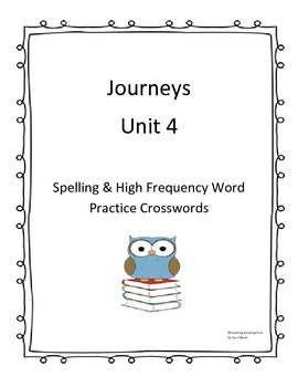 Preview of Journeys Unit 4 Word Search Spelling Practice NO PREP