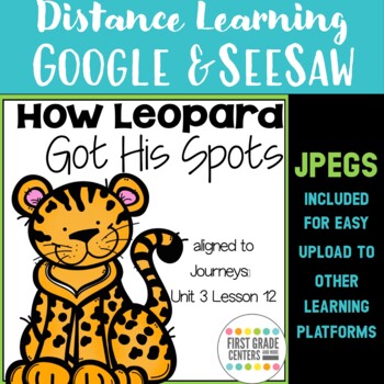 Preview of How Leopard Got His Spots Journeys Unit 3 Lesson 12 Google Slides Seesaw Digital