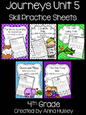 Journeys Unit 5 Bundle (Fourth Grade): Skill Practice Sheets