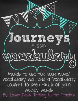 Preview of Journeys Common Core Vocabulary Cards and Journal