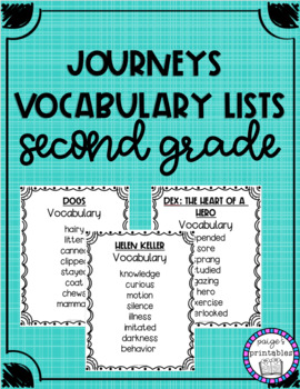 journeys grade 2 vocabulary words