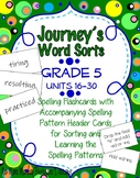 Journeys Word Sorts: Fifth Grade Spelling Units 16-30