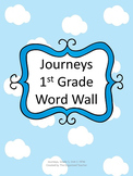 Journeys Word Wall, 1st Grade, Unit 1. Cloud theme