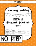 Journeys- Writing Student Booklet, U4L18 NO PREP