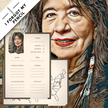 Preview of Joy Harjo · U.S. Authors · Research Template