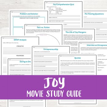 Preview of Joy Movie Study Guide