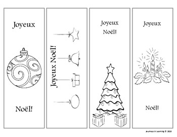 Joyeux Noel Signets A Colorier By Journeys In Learning Tpt