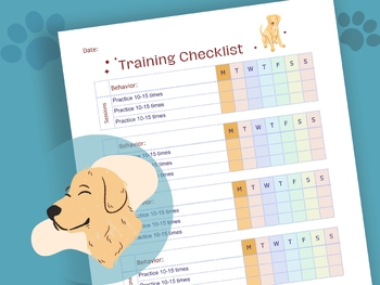 Preview of Jr. Dog Trainer Daily Checklist / Log