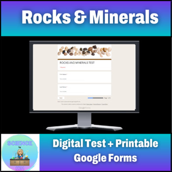 Preview of Jr. High Rock & Mineral Test Google Forms
