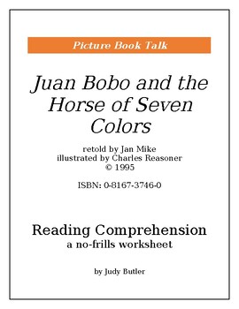 Preview of Juan Bobo and the Horse of Seven Colors: Reading Comprehension