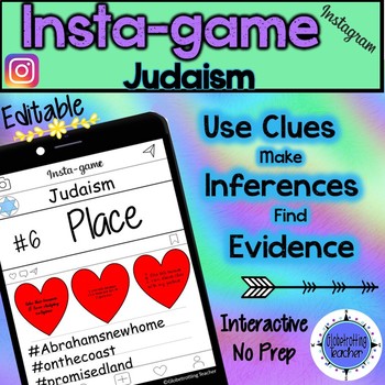 Preview of Judaism Activity - Instagram (Editable Insta-game)