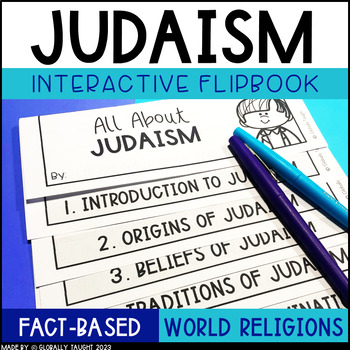 Preview of Judaism Flipbook - Printable Readings and Activities on World Religions