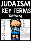 Judaism Key Terms Matching Worksheet World Religions
