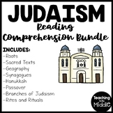 Judaism Reading Comprehension Worksheet Bundle Jewish