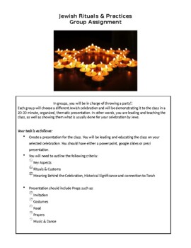 Preview of Judaism "Rituals & Practices" Group Assignment