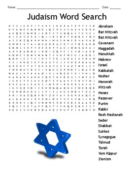 Judaism Word Search! by Oasis EdTech | TPT