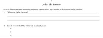 Preview of Judas: The Betrayer