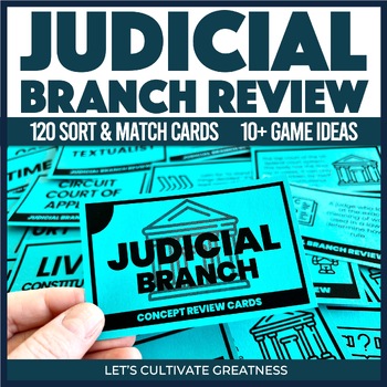 Preview of Judicial Branch Activity Review Task Cards - Civics Government EOC Review