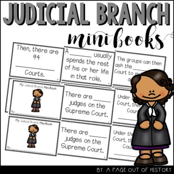 Preview of Judicial Branch Mini Books for Social Studies