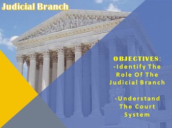 Preview of Judicial Branch PowerPoint & Notes