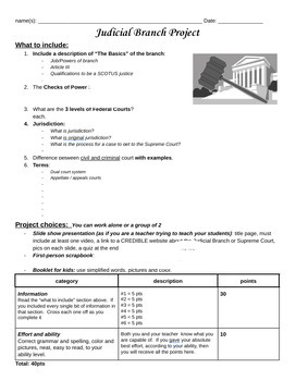 Preview of Judicial Branch Project