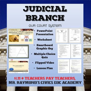 Preview of Judicial Branch - 2.5, 3.3, & 3.9 - Structure & Powers - Civics EOC