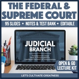 Judicial Branch PPT Slides Lecture - Supreme Court Cases &