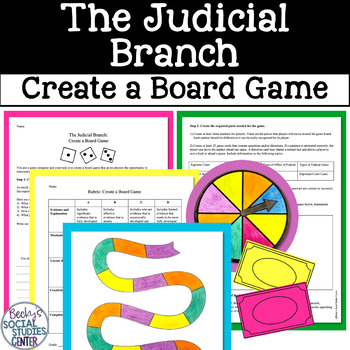 Preview of Judicial Branch Supreme Court Constitution  Board Game Project