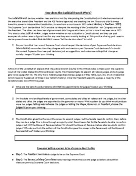 Preview of Judicial Branch, Supreme Court, Court Packing (Distance Learning)