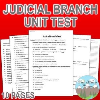 Preview of Judicial Branch Test (Government)