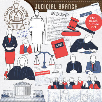 Preview of Judicial Branch of Government Clip Art, American Civics Clip Art