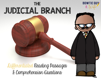 Preview of Judicial Branch of Government {Differentiated Reading Passages & Questions}