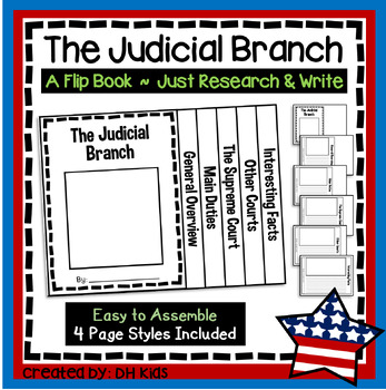Preview of Judicial Branch of the Government Book, Flip Book Research Project, US