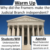 Federalist 78 - Inquiry into Judicial Design
