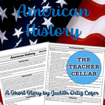 Preview of Judith O. Cofer's American History: Lesson Plan and Worksheet with Answers