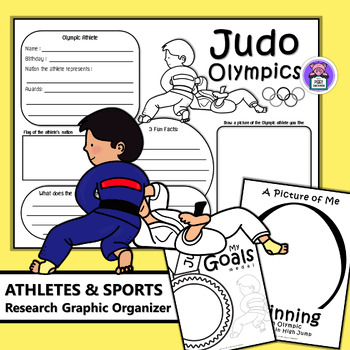 Preview of Judo Olympics Athletes & Sports Research Graphic Organizers Mini Book