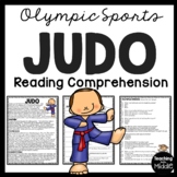 Judo Reading Comprehension Informational Worksheet Olympic