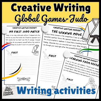 Preview of Judo Sports Creative Writing Prompts Pack & Judo Inspired Writing Worksheets