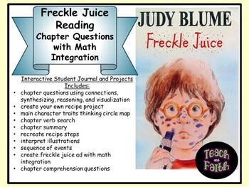 Judy Blume Freckle Juice Student Interactive Journal and Projects